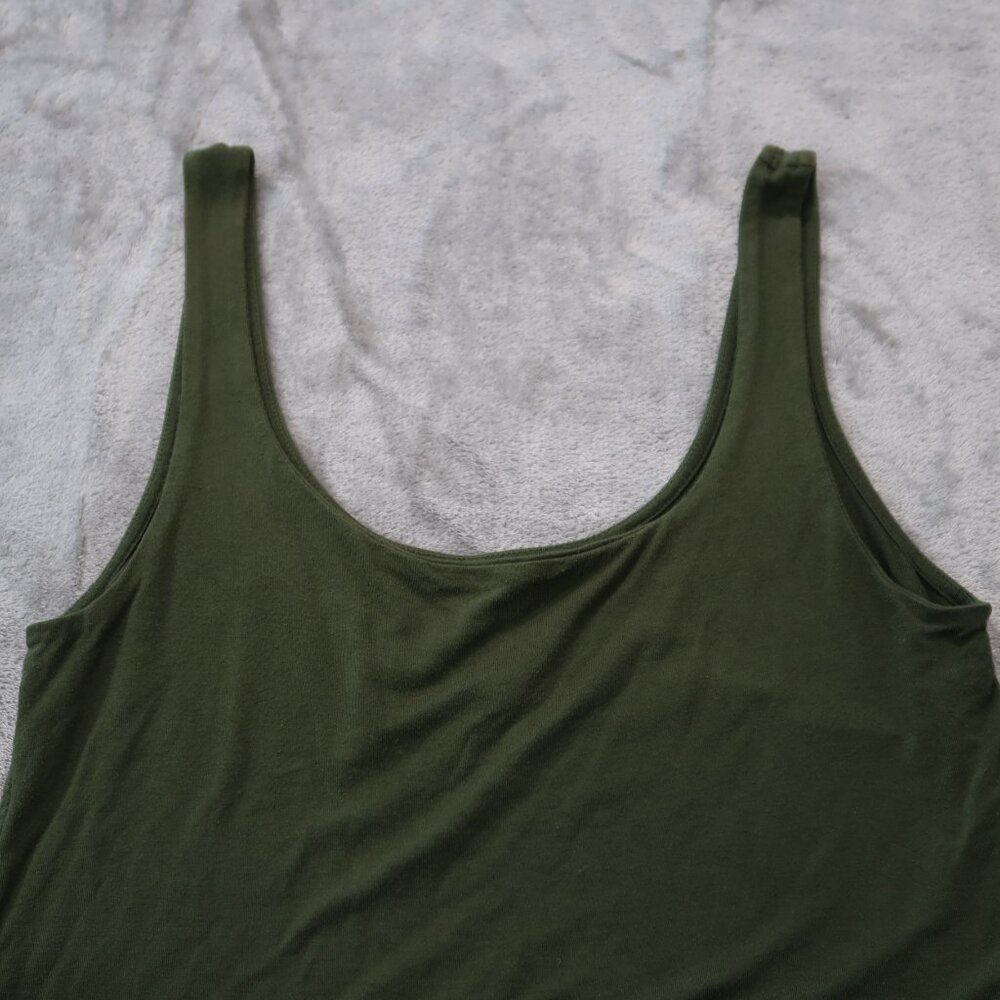Pacsun Basics Tank Top Womens Cropped Spaghetti Strap Sleeveless Shirt Green L - Picture 2 of 14